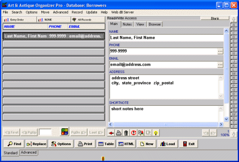 library software, member database