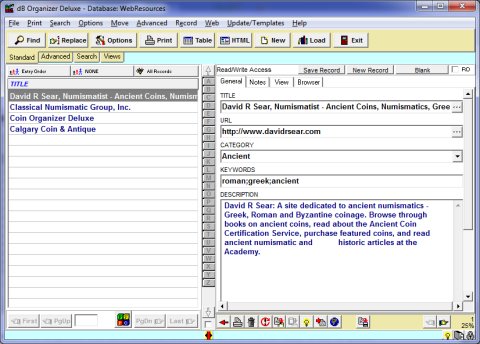 coin software glossary database