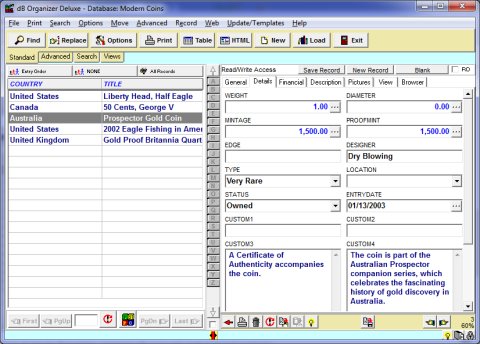 coin software modern database