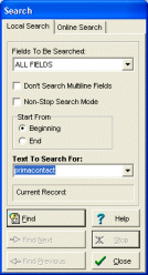 contact software, search