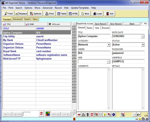 Database software solution template