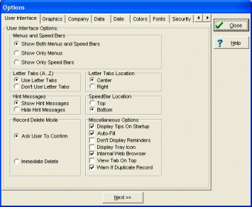 dictionary software set preferences