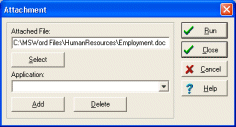 electronic document, attachment field