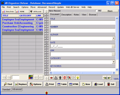 electronic document, document entry