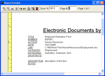 electronic document, detailed report