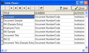 document manager, table viewer