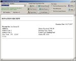 donation software, print receipts, reports, labels