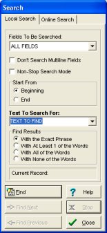 search donation database