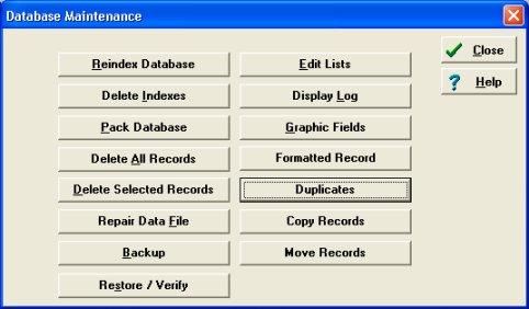 database maintenance