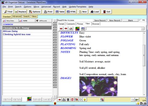 Garden Maintenance software browser viewer internal