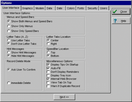 Golf software option