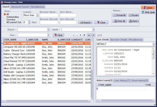 handy library Manage circulations