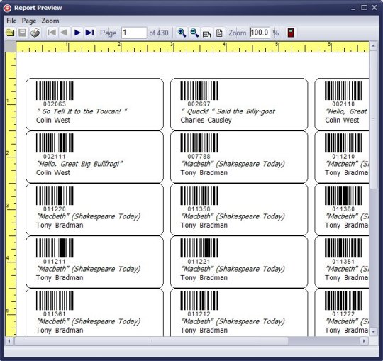 handy library barcode labels