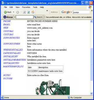 Hardware software html table