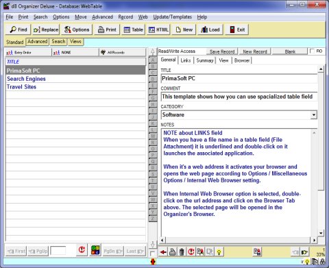 Internet Bookmark software solution template