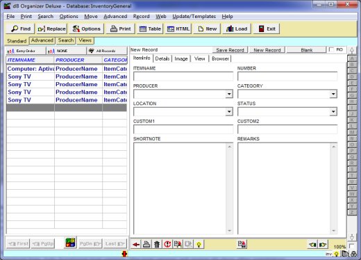 Inventory software enter data