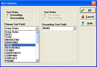 invoice software sort