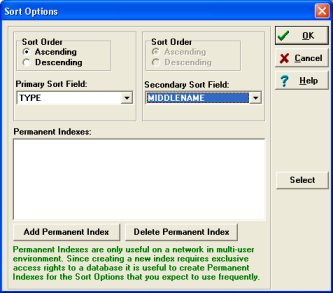 sort database