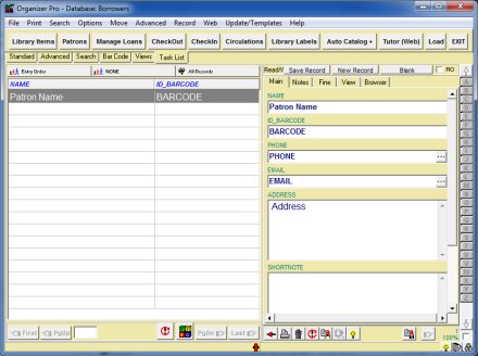 library software, member database