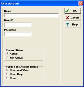 network, define user account