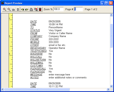 detailed message report