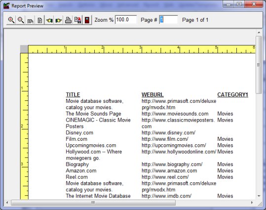 dvd tracking database, print inventory report