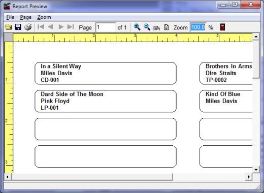 Music software label bar codes