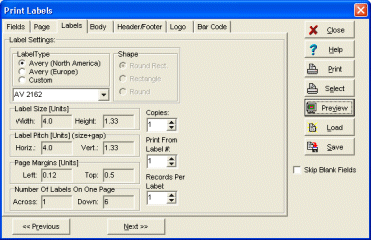 password software print labels