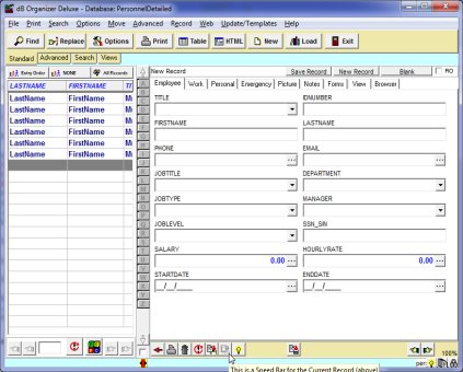 personnel software enter modify data