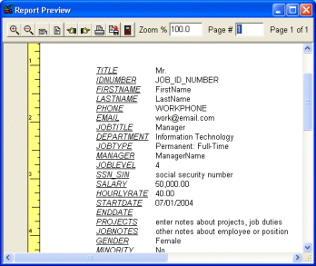 personnel software preview report