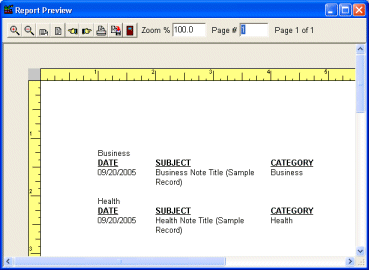 notes report