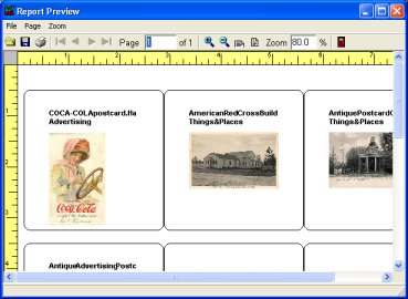 postcard software label preview