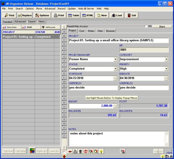 project cost manager template 3