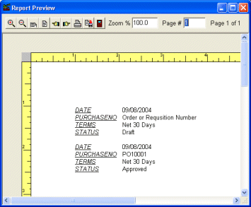 purchase order software print preview