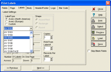 salesorders labels, define label