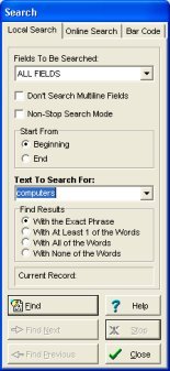 search database