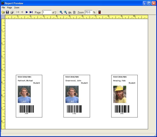 library id card label
