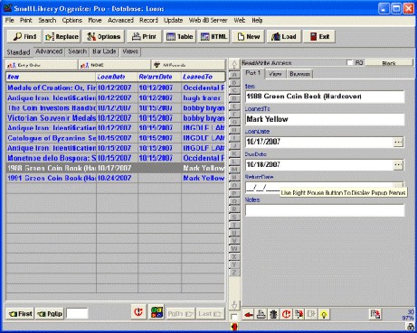 circulation transactions database