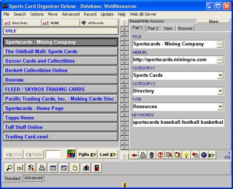 Sport Cards software solution template