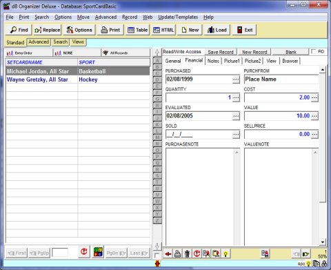 Sport Cards software solution template