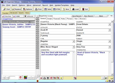 stamp software, main screen