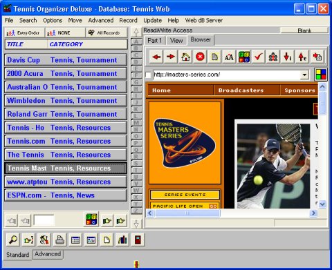 Tennis software solution template