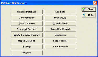 todo database maintenance