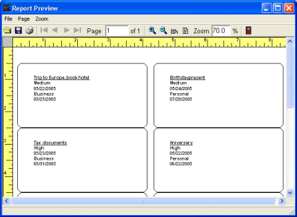 todo label report preview