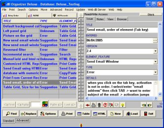 database record grid, more records